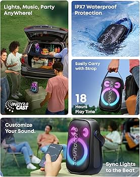 Soundcore Anker Rave Neo 2 Portable Speaker with 80W Stereo Sound Soundcore Anker Rave Neo 2 Portable Speaker with 80W Stereo Sound